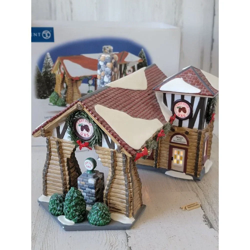 Dept 56 55012 Last Stop Gas Station snow village‎ accessory Xmas